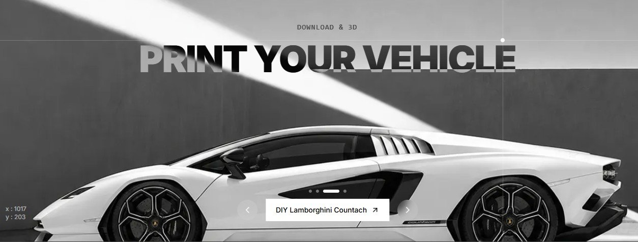 PrintYourVehicle يحول نماذج سيارات بالحجم الكامل إلى ملفات طباعة مفتوحة